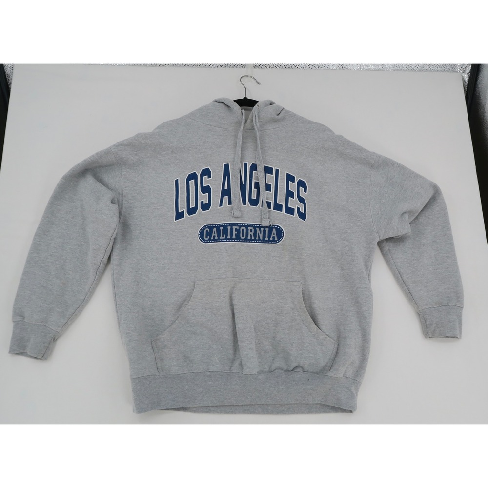 Los Angeles California Grey Graphic‎ Hoodie Sweatshirt Men's XL